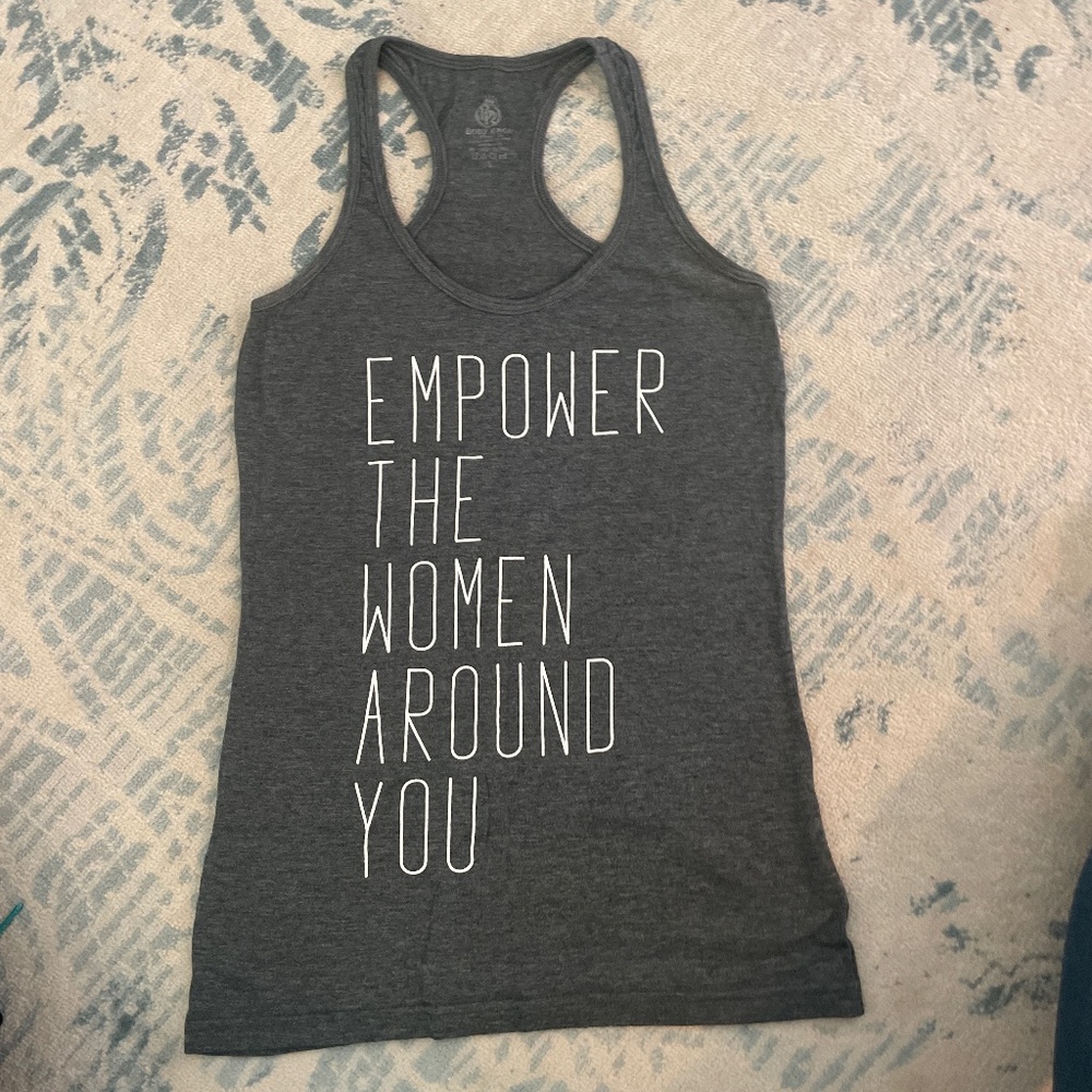 Gray workout tank